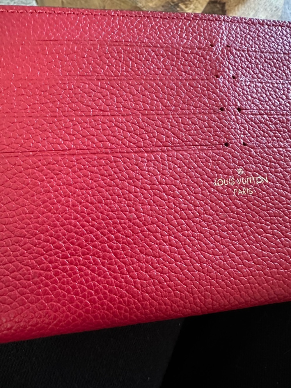 Authentic LV Félicie Pochette Monogram Empreinte - Red w/ Both Inserts - Picture 12 of 15